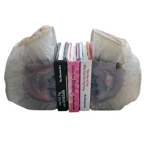 Agate Geode Polished Bookends Lbs 4,4